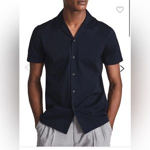 Reiss Men’s Caspa Shirt Navy Medium